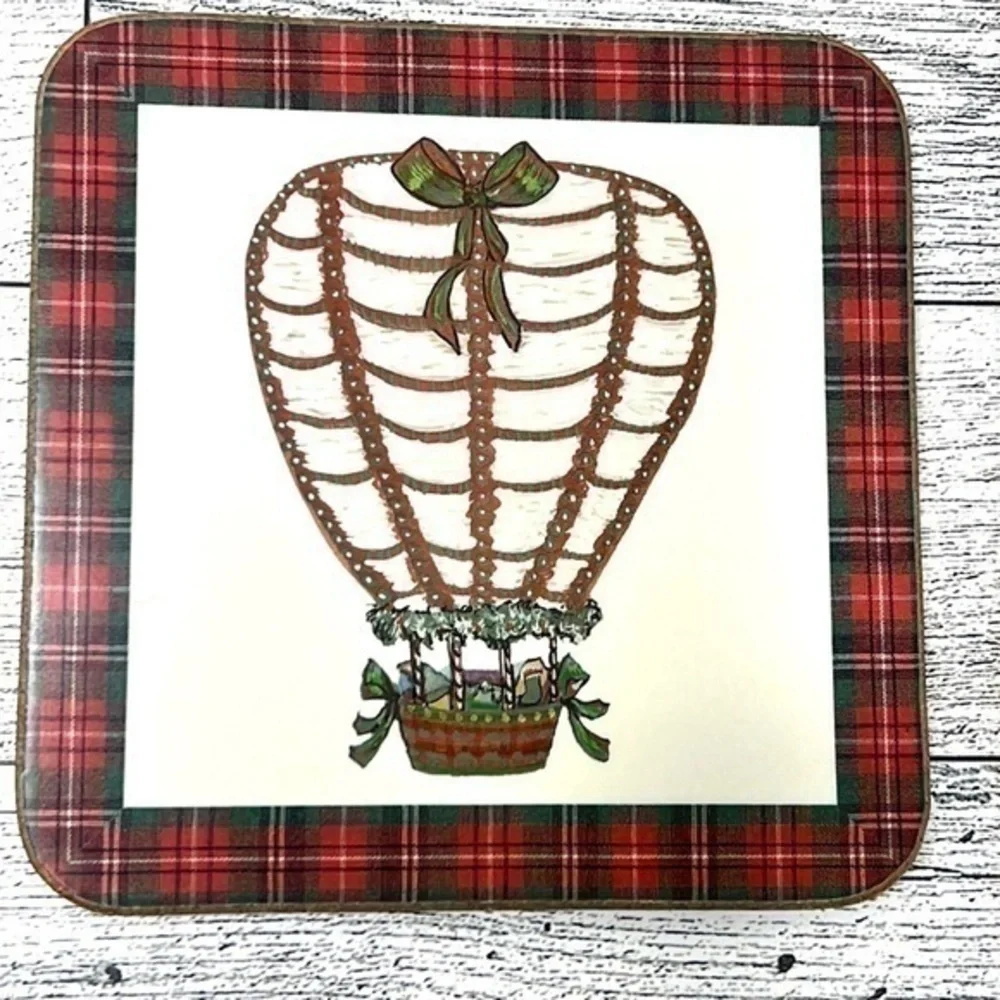 Pimpernel Tartan Christmas Coasters Set of 6